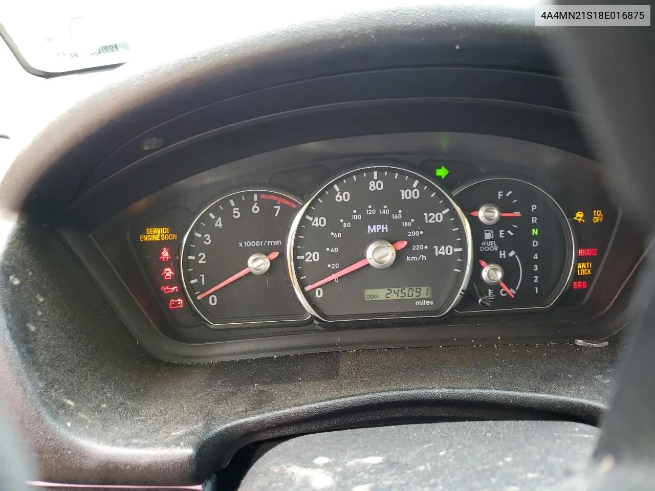 2008 Mitsubishi Endeavor Ls VIN: 4A4MN21S18E016875 Lot: 52778695