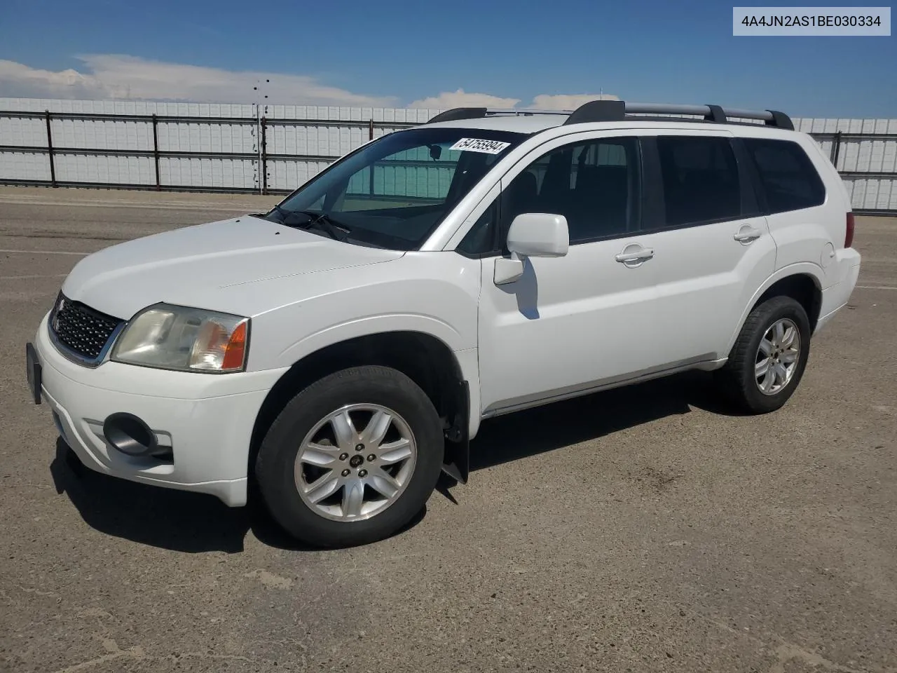 2011 Mitsubishi Endeavor Ls VIN: 4A4JN2AS1BE030334 Lot: 54755994