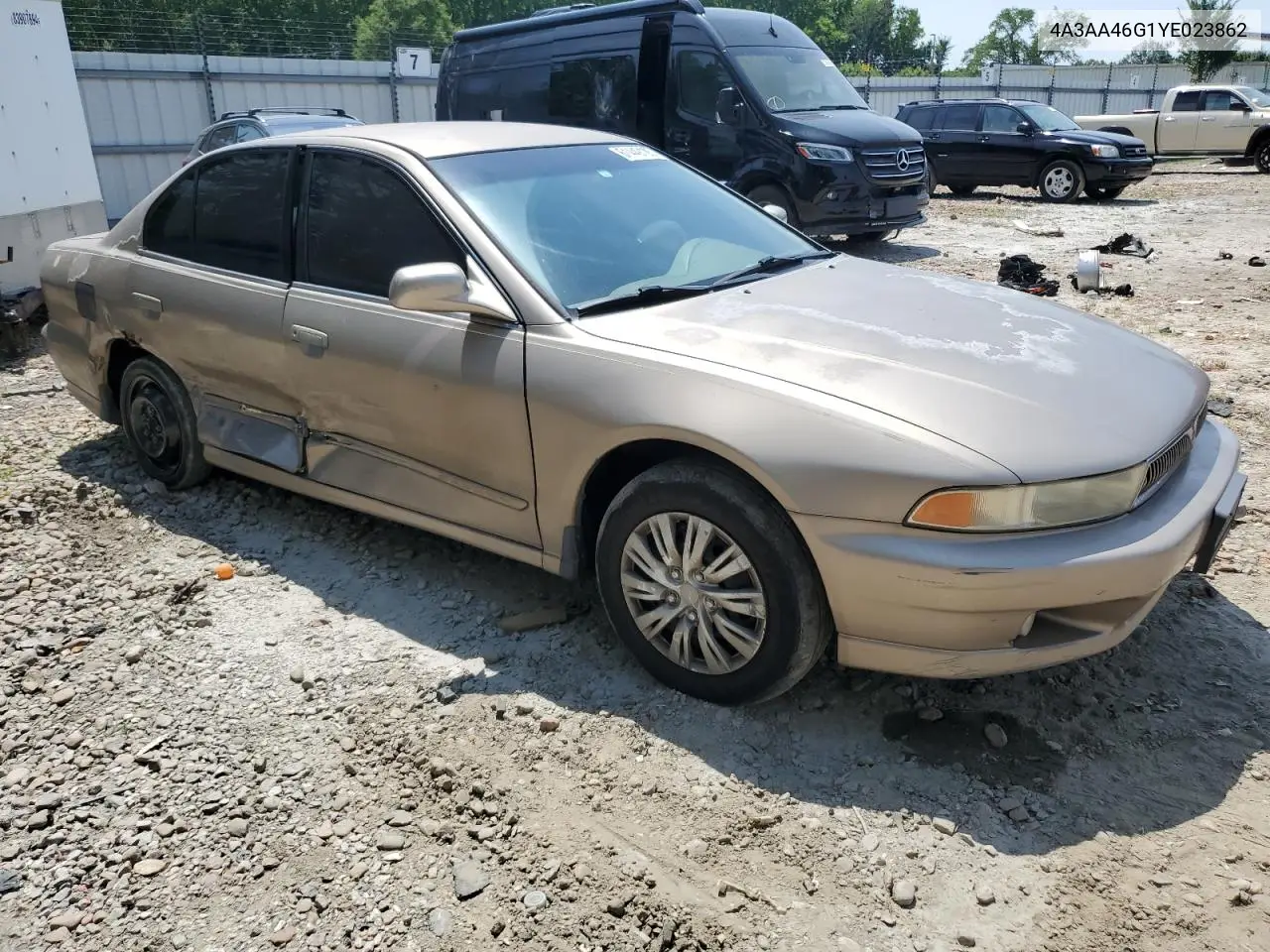 2000 Mitsubishi Galant Es VIN: 4A3AA46G1YE023862 Lot: 61449105