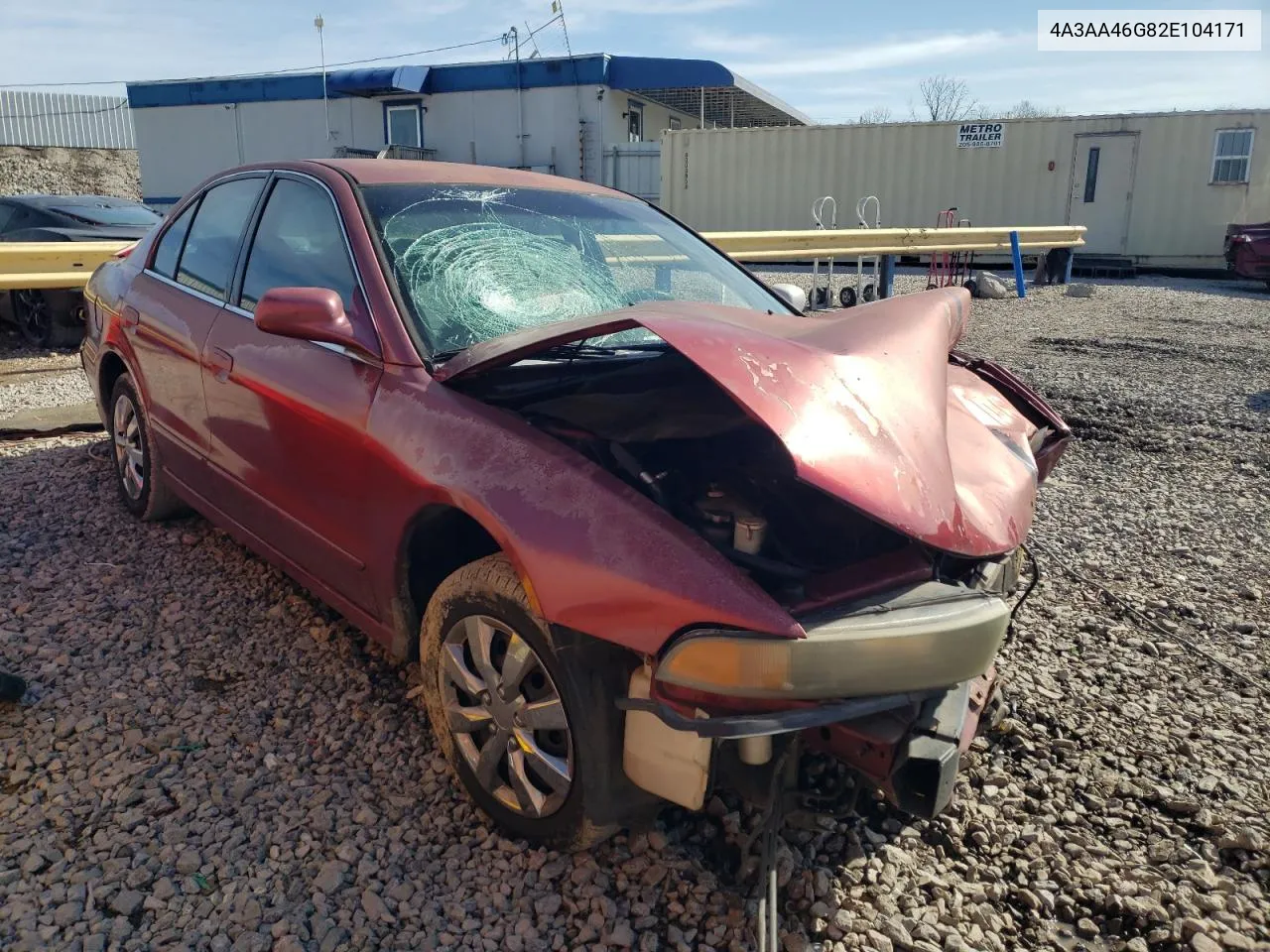 2002 Mitsubishi Galant Es VIN: 4A3AA46G82E104171 Lot: 42851665