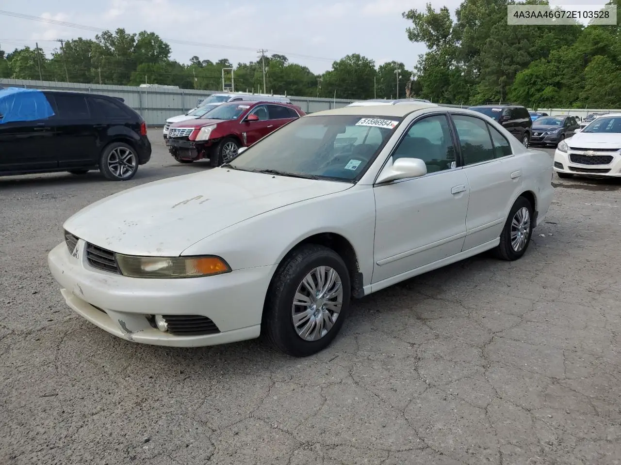 2002 Mitsubishi Galant Es VIN: 4A3AA46G72E103528 Lot: 44526595