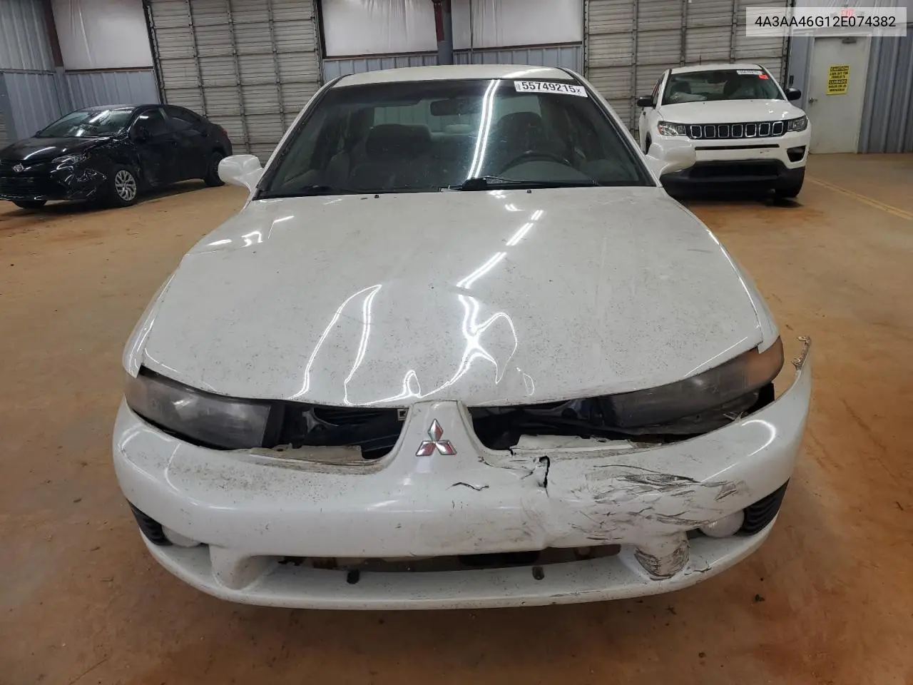 2002 Mitsubishi Galant Es VIN: 4A3AA46G12E074382 Lot: 55749215