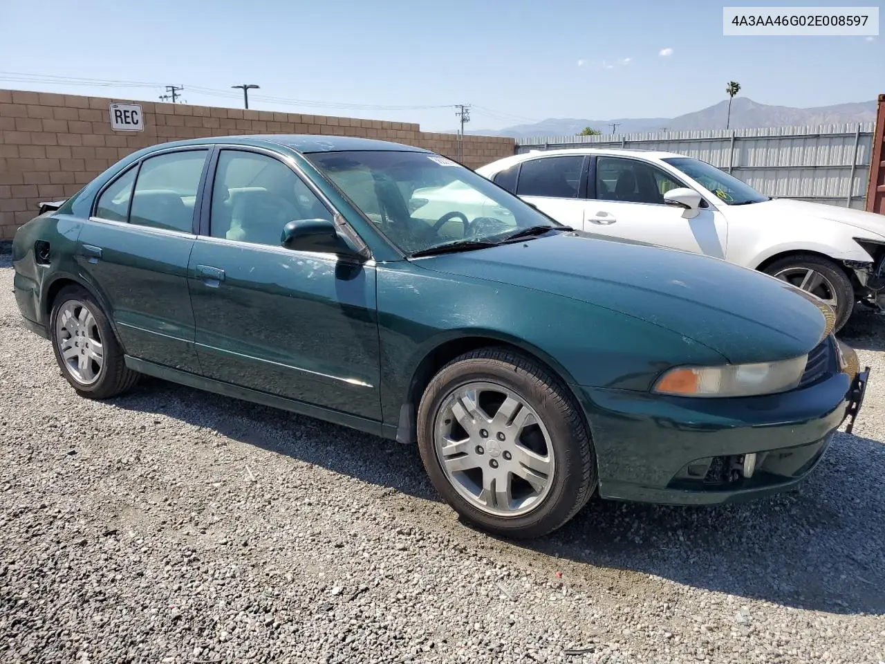 2002 Mitsubishi Galant Es VIN: 4A3AA46G02E008597 Lot: 56231475