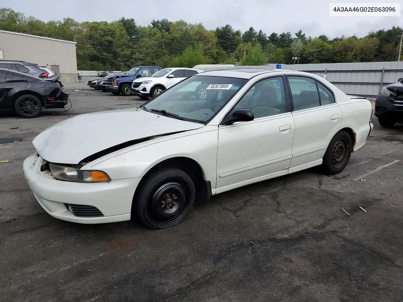 2002 Mitsubishi Galant Es VIN: 4A3AA46G02E063096 Lot: 56367805
