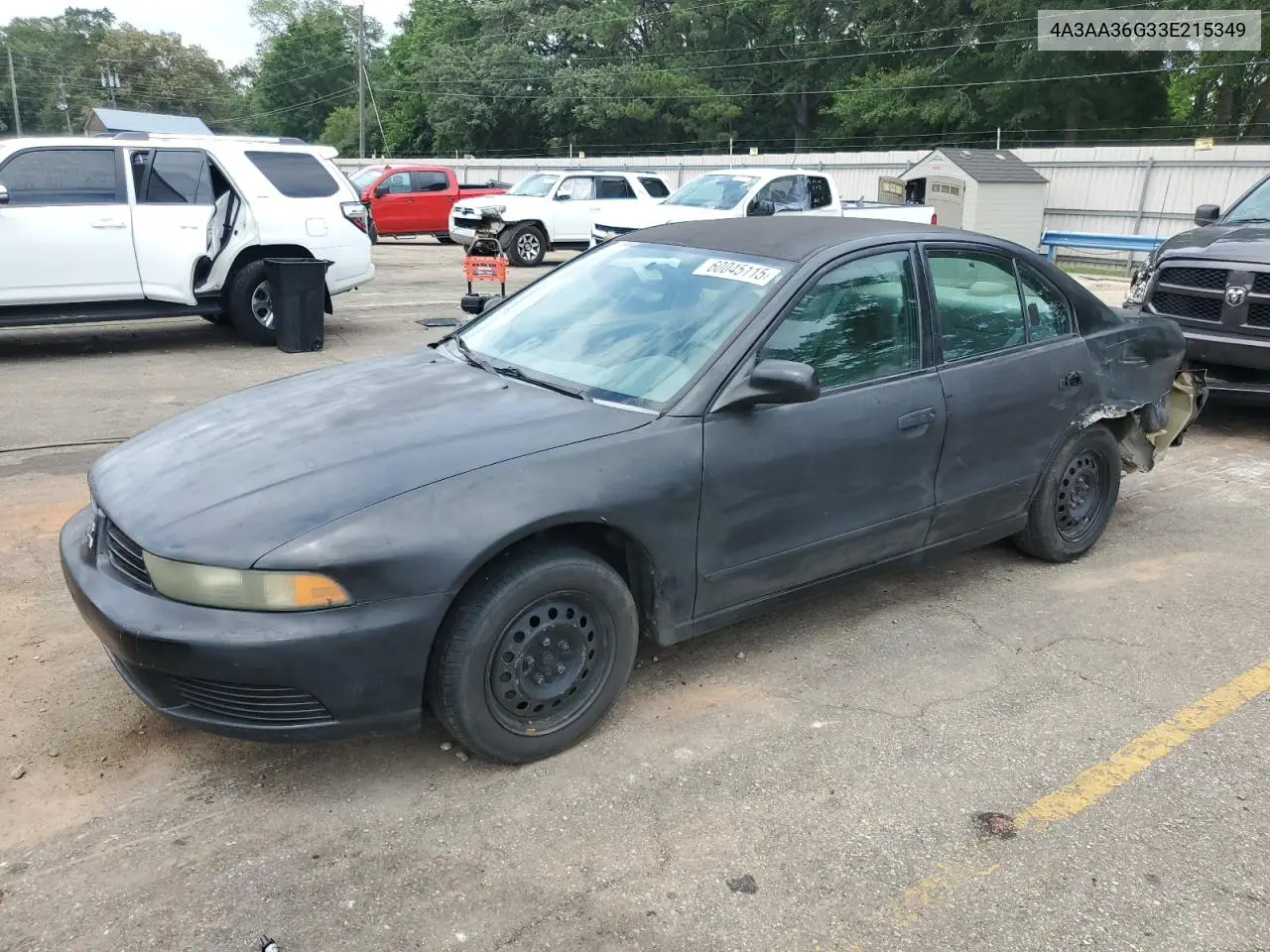 2003 Mitsubishi Galant De VIN: 4A3AA36G33E215349 Lot: 60045115