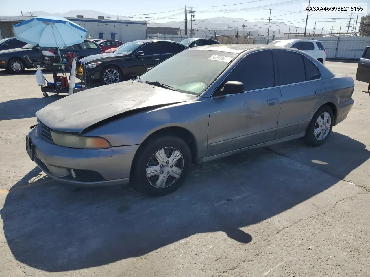 2003 Mitsubishi Galant Es VIN: 4A3AA46G93E216155 Lot: 60279805