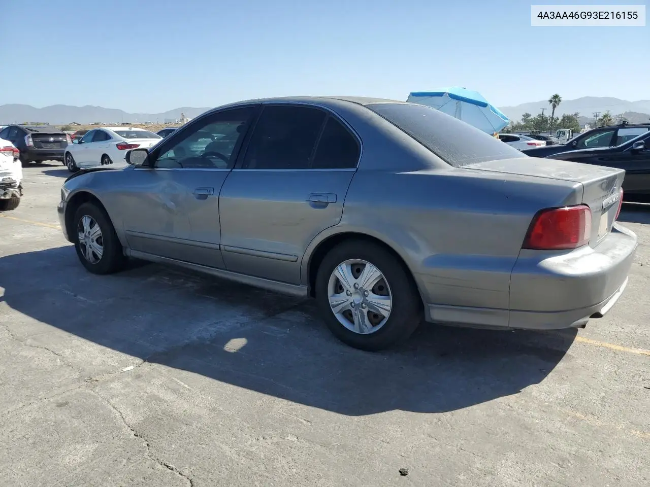 2003 Mitsubishi Galant Es VIN: 4A3AA46G93E216155 Lot: 60279805