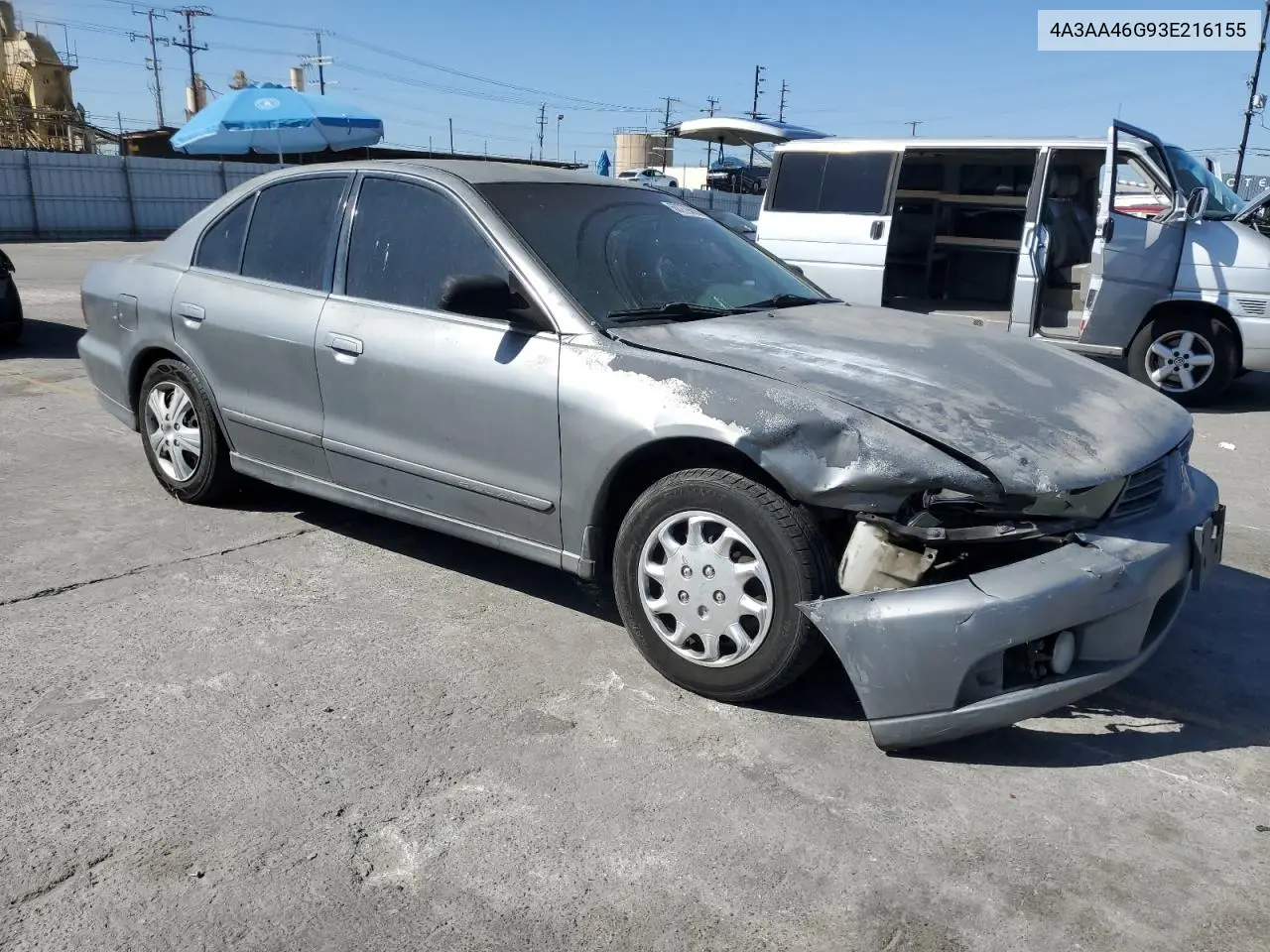 2003 Mitsubishi Galant Es VIN: 4A3AA46G93E216155 Lot: 60279805