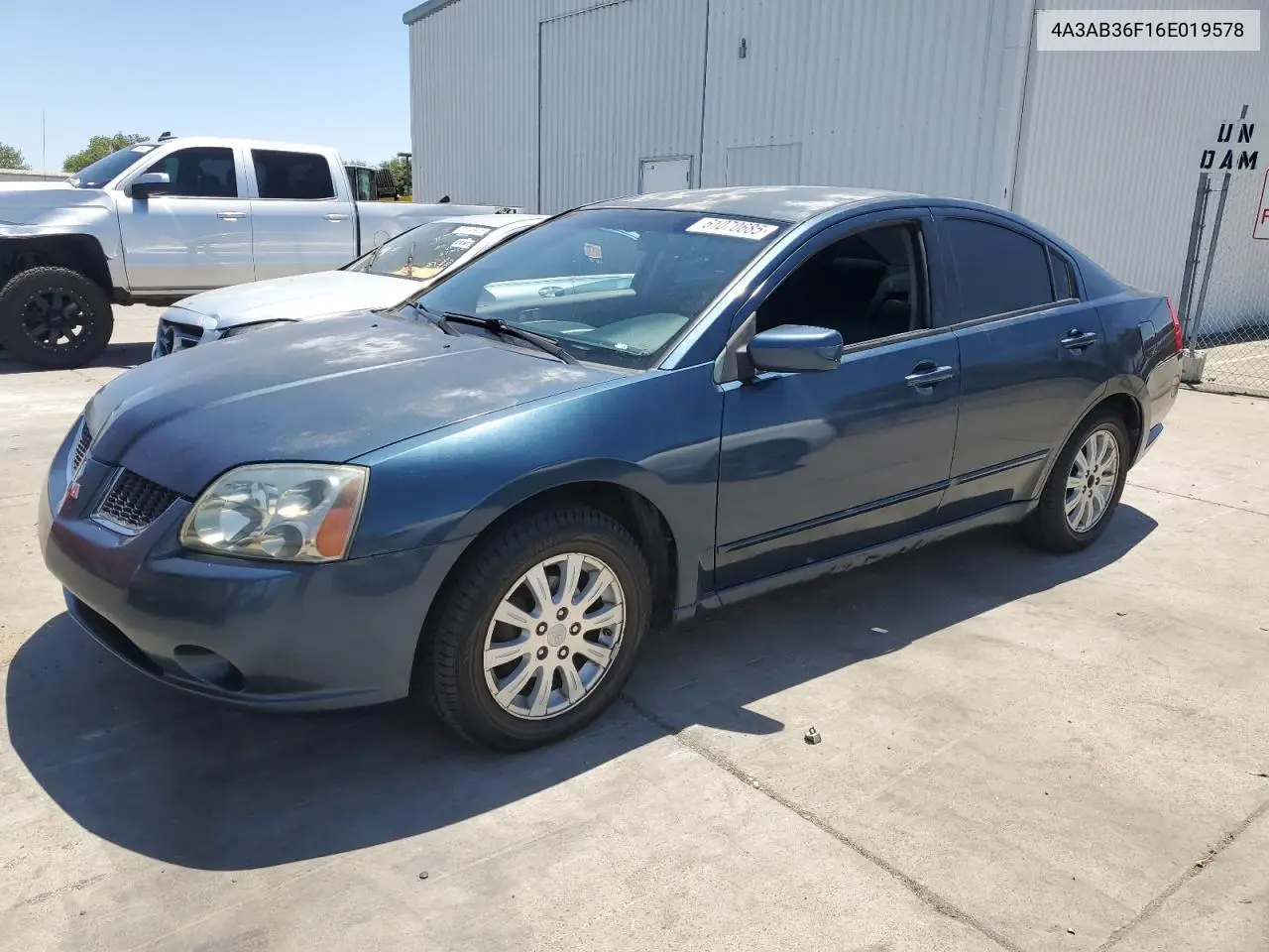 2006 Mitsubishi Galant Es Medium VIN: 4A3AB36F16E019578 Lot: 61070685
