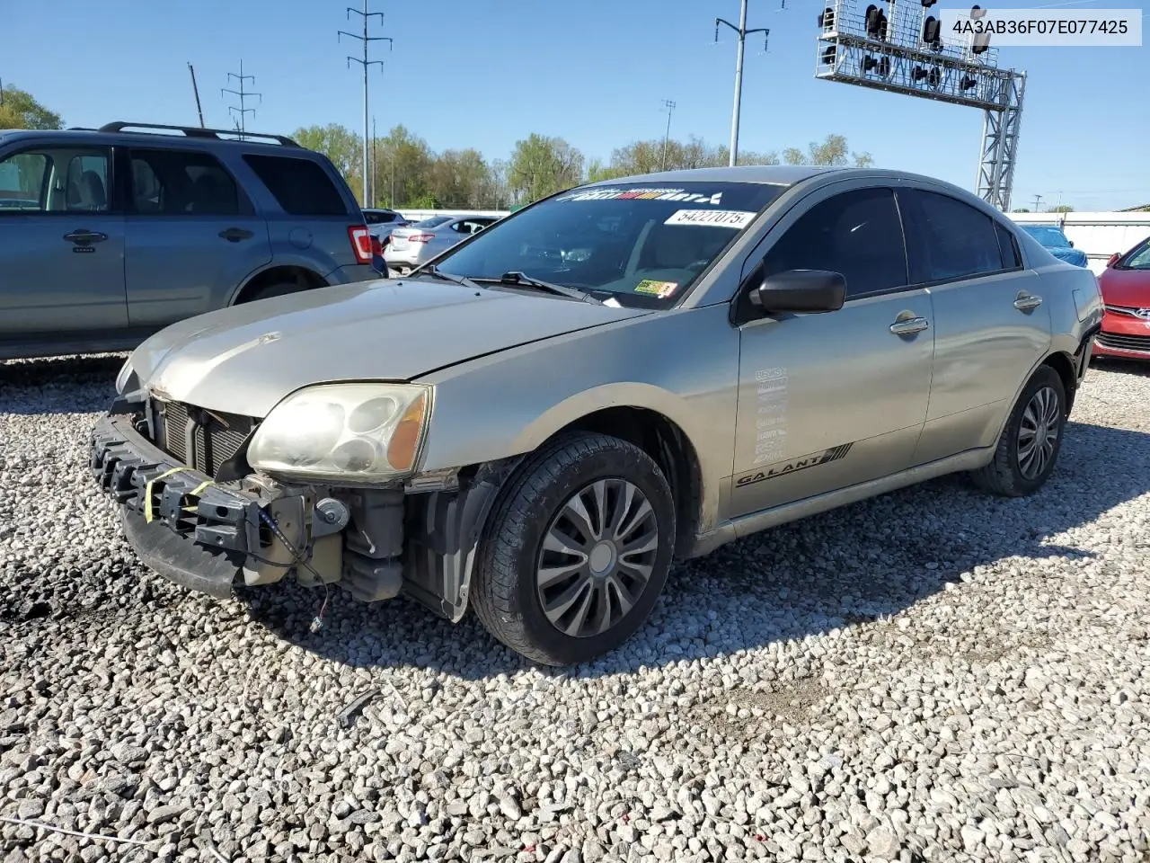 2007 Mitsubishi Galant Es VIN: 4A3AB36F07E077425 Lot: 54227075