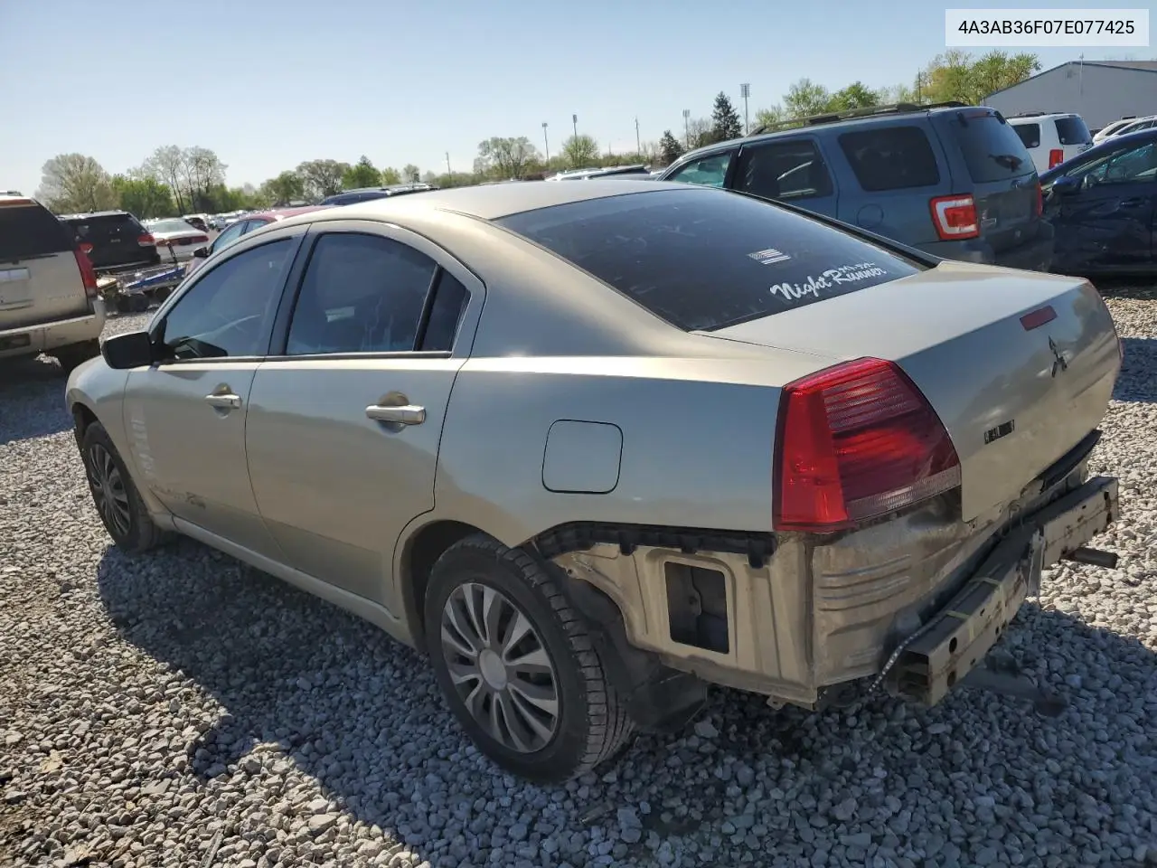 2007 Mitsubishi Galant Es VIN: 4A3AB36F07E077425 Lot: 54227075