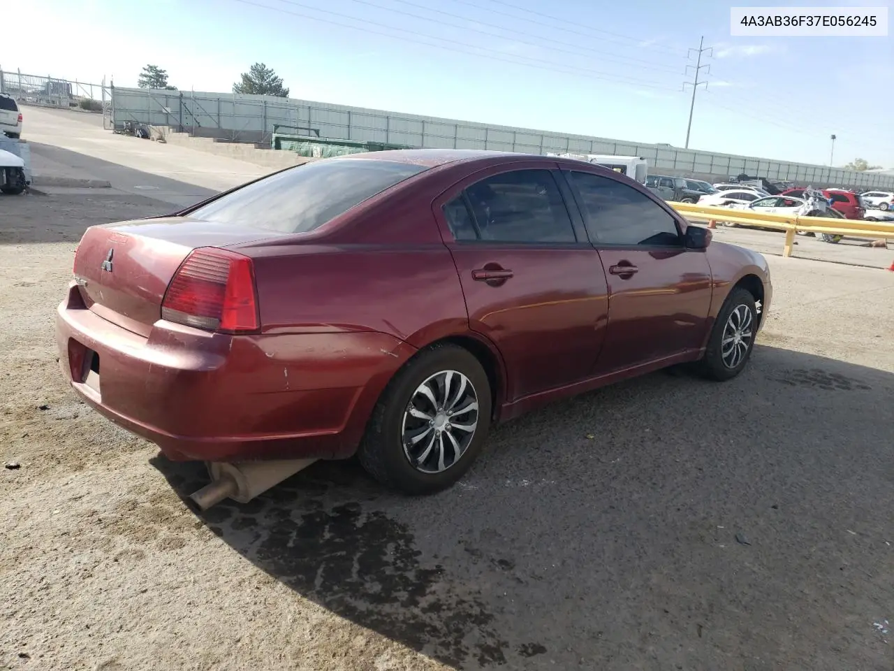 2007 Mitsubishi Galant Es VIN: 4A3AB36F37E056245 Lot: 58235325