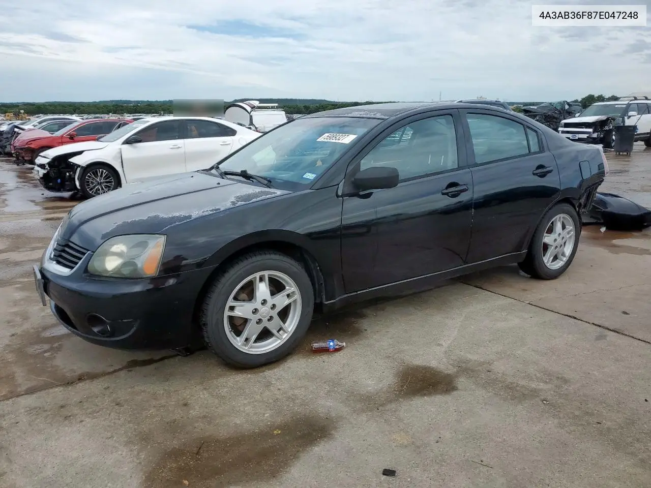2007 Mitsubishi Galant Es VIN: 4A3AB36F87E047248 Lot: 59893275
