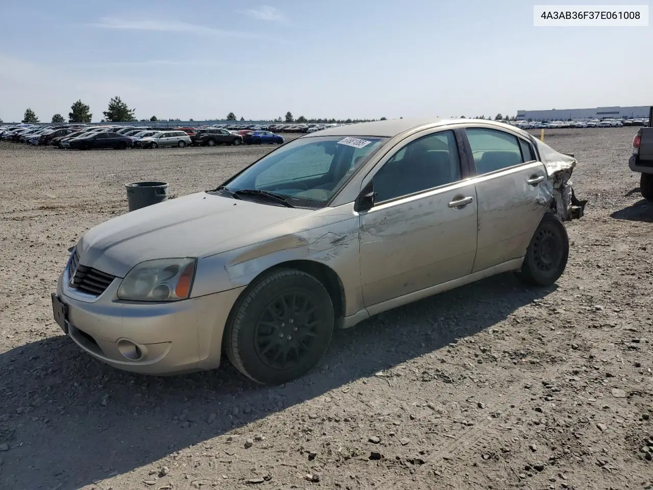 2007 Mitsubishi Galant Es VIN: 4A3AB36F37E061008 Lot: 60881065