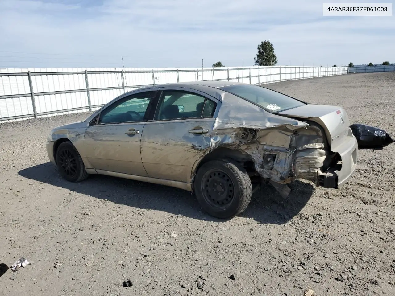 2007 Mitsubishi Galant Es VIN: 4A3AB36F37E061008 Lot: 60881065