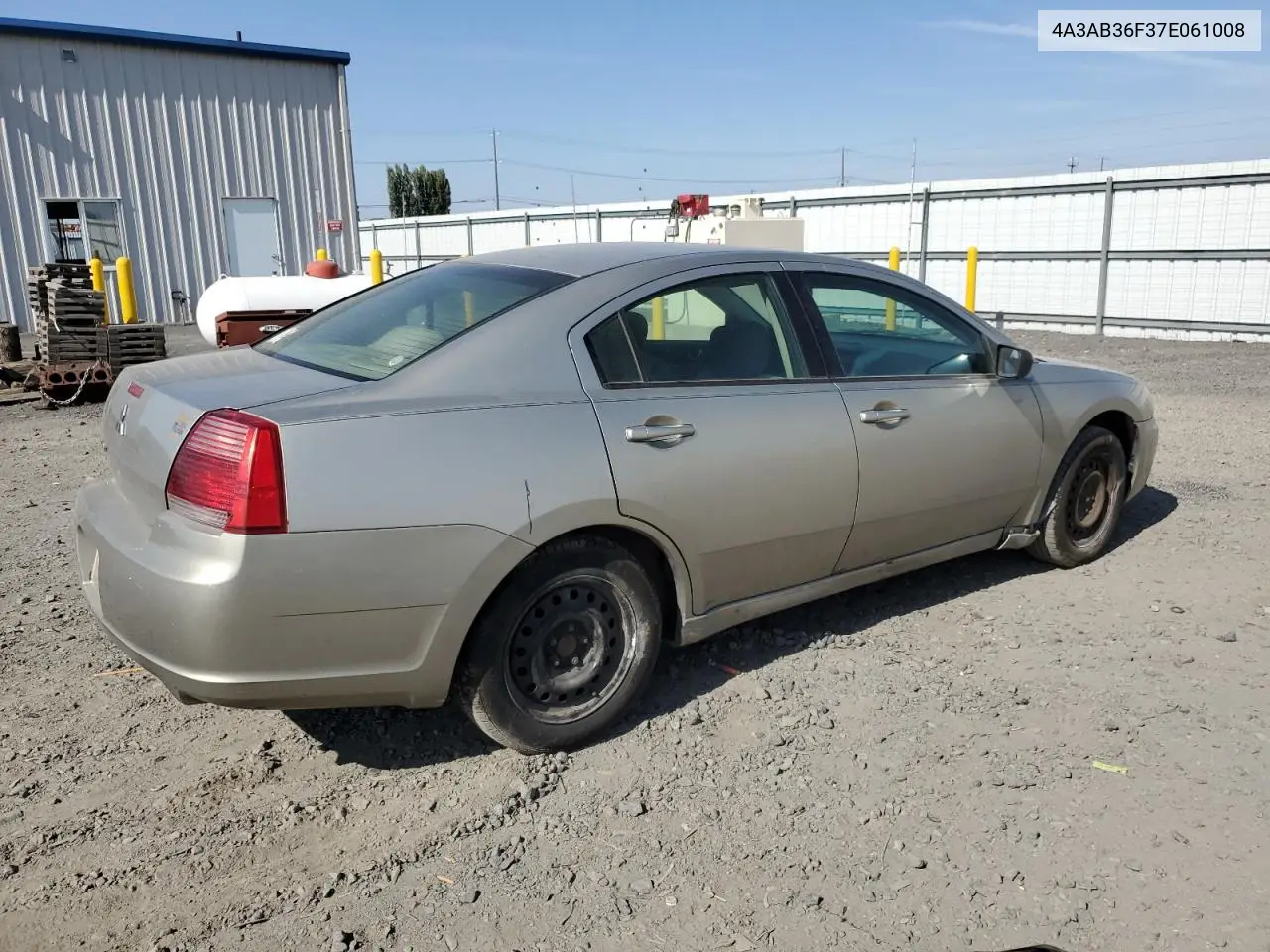 2007 Mitsubishi Galant Es VIN: 4A3AB36F37E061008 Lot: 60881065