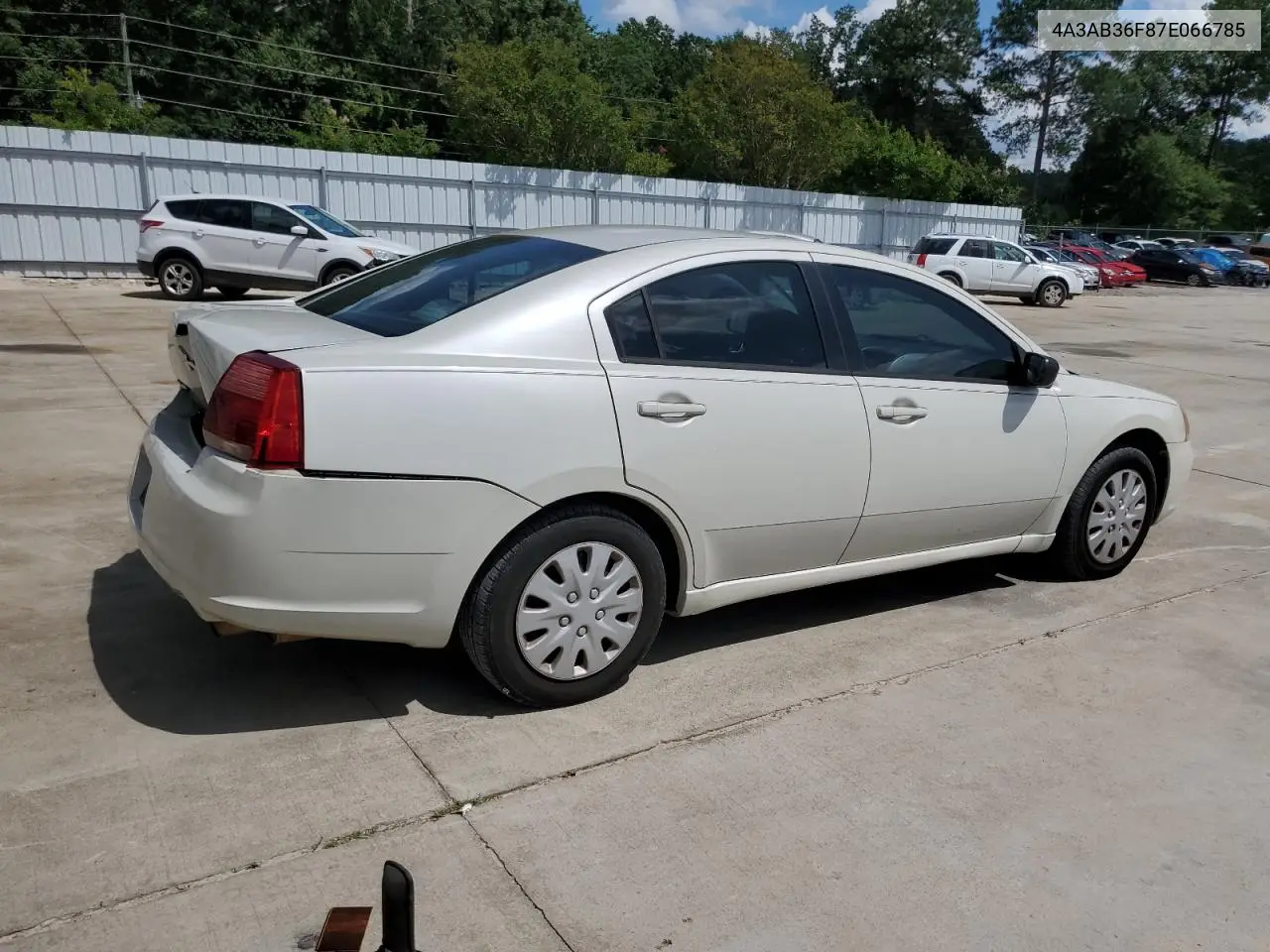 2007 Mitsubishi Galant Es VIN: 4A3AB36F87E066785 Lot: 61343885