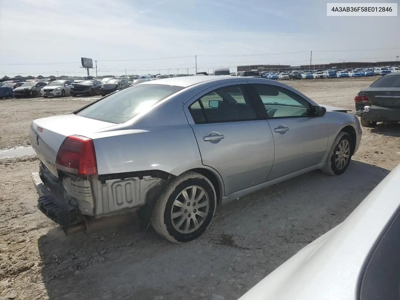 2008 Mitsubishi Galant Es VIN: 4A3AB36F58E012846 Lot: 51168935