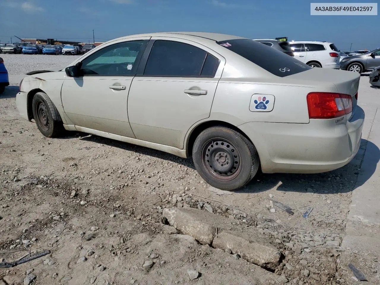 2009 Mitsubishi Galant Es VIN: 4A3AB36F49E042597 Lot: 53457135