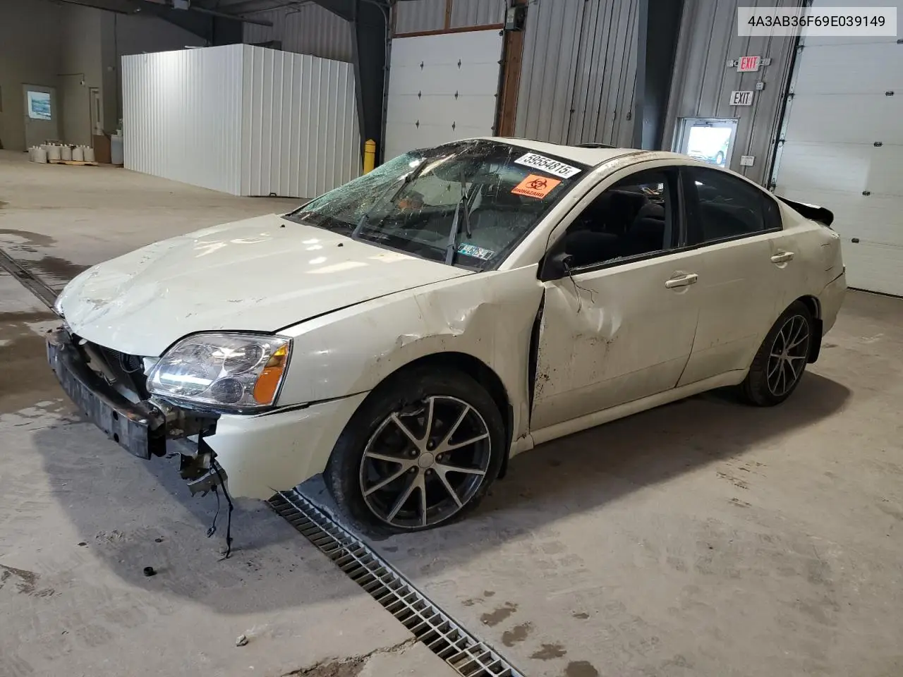2009 Mitsubishi Galant Es VIN: 4A3AB36F69E039149 Lot: 59554815