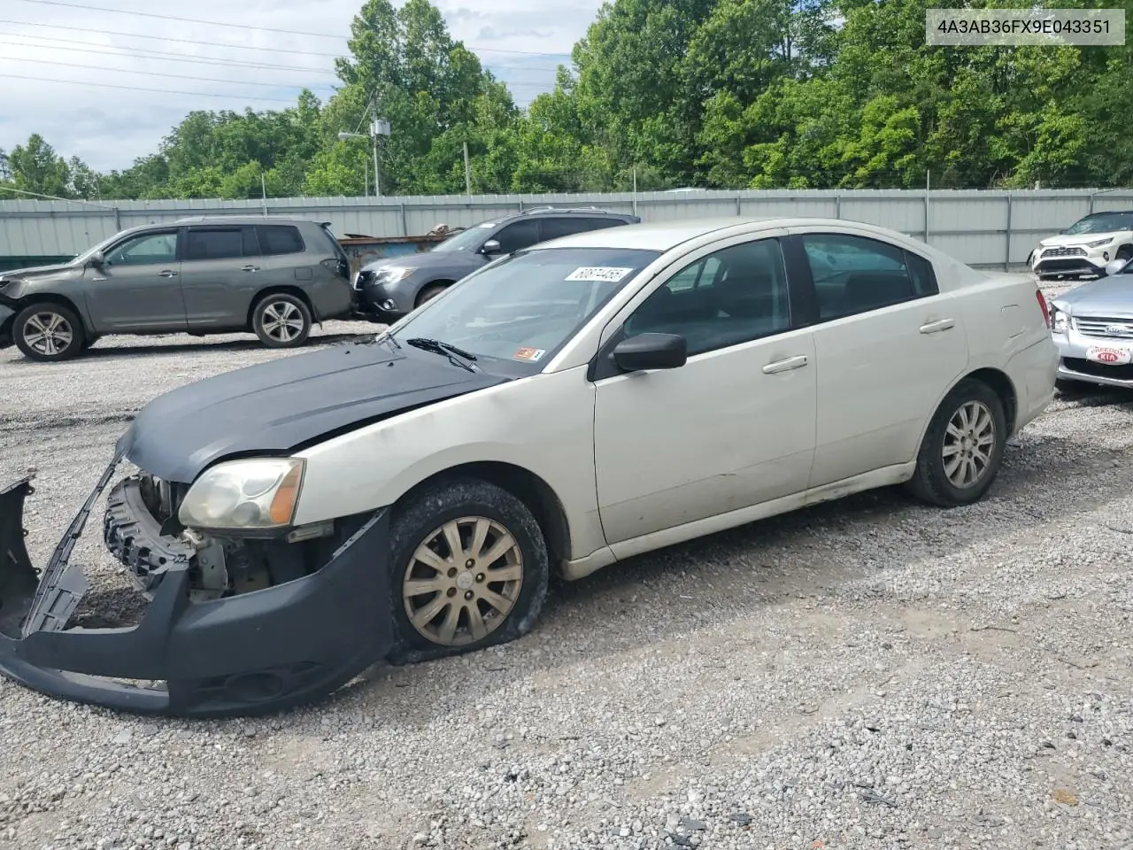 2009 Mitsubishi Galant Es VIN: 4A3AB36FX9E043351 Lot: 60874455