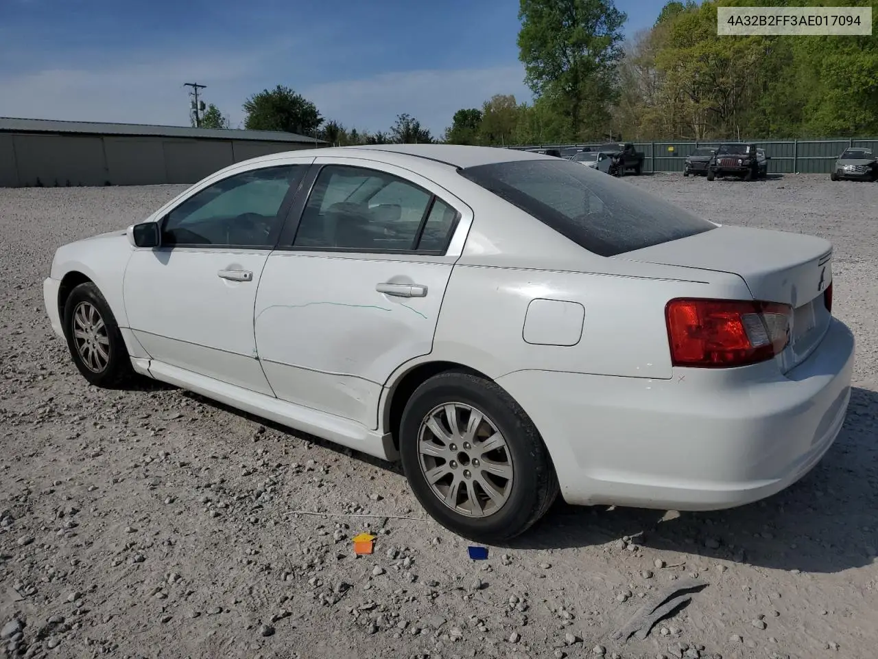 2010 Mitsubishi Galant Fe VIN: 4A32B2FF3AE017094 Lot: 53376895