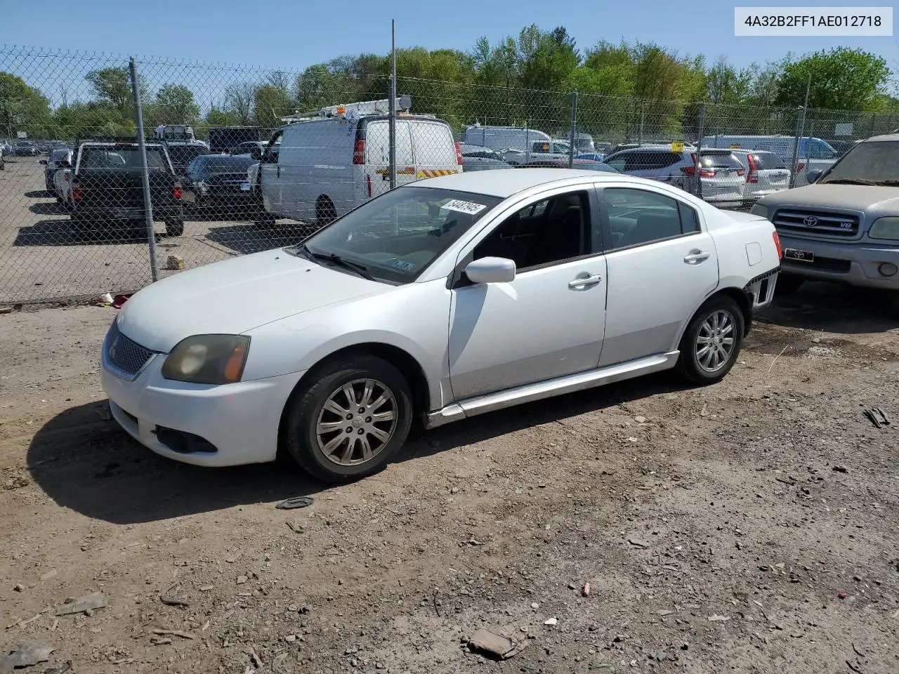 2010 Mitsubishi Galant Fe VIN: 4A32B2FF1AE012718 Lot: 54487945