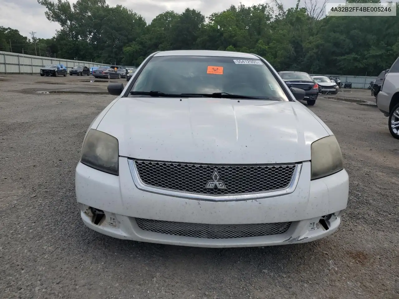 2011 Mitsubishi Galant Fe VIN: 4A32B2FF4BE005246 Lot: 55412995