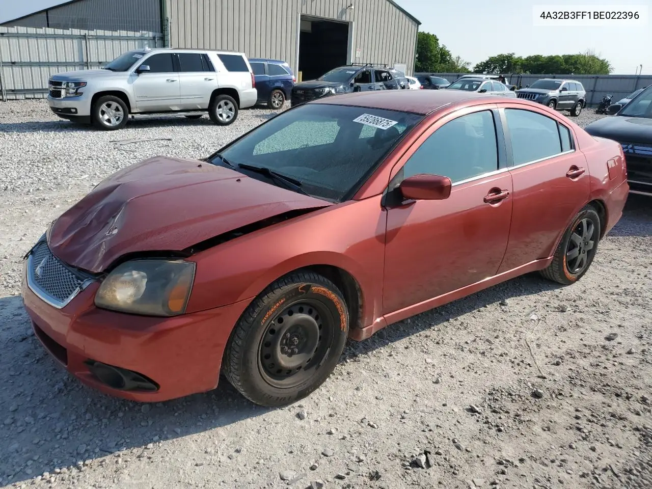 2011 Mitsubishi Galant Es VIN: 4A32B3FF1BE022396 Lot: 59286875