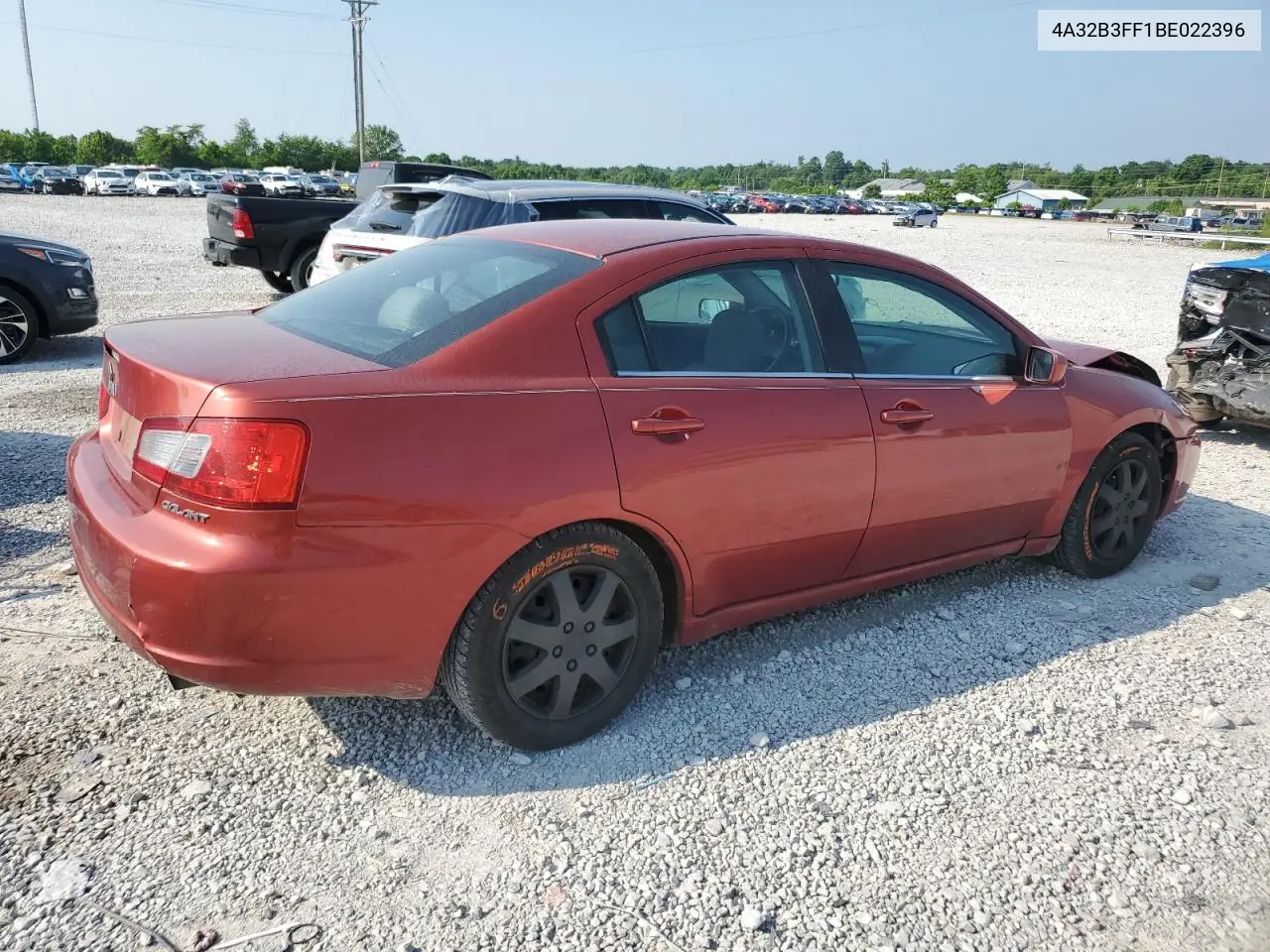 2011 Mitsubishi Galant Es VIN: 4A32B3FF1BE022396 Lot: 59286875