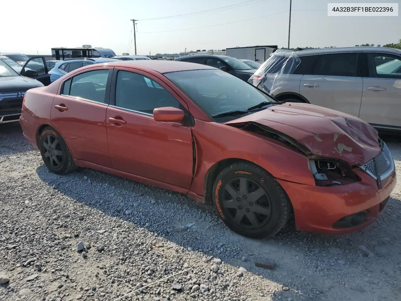 2011 Mitsubishi Galant Es VIN: 4A32B3FF1BE022396 Lot: 59286875