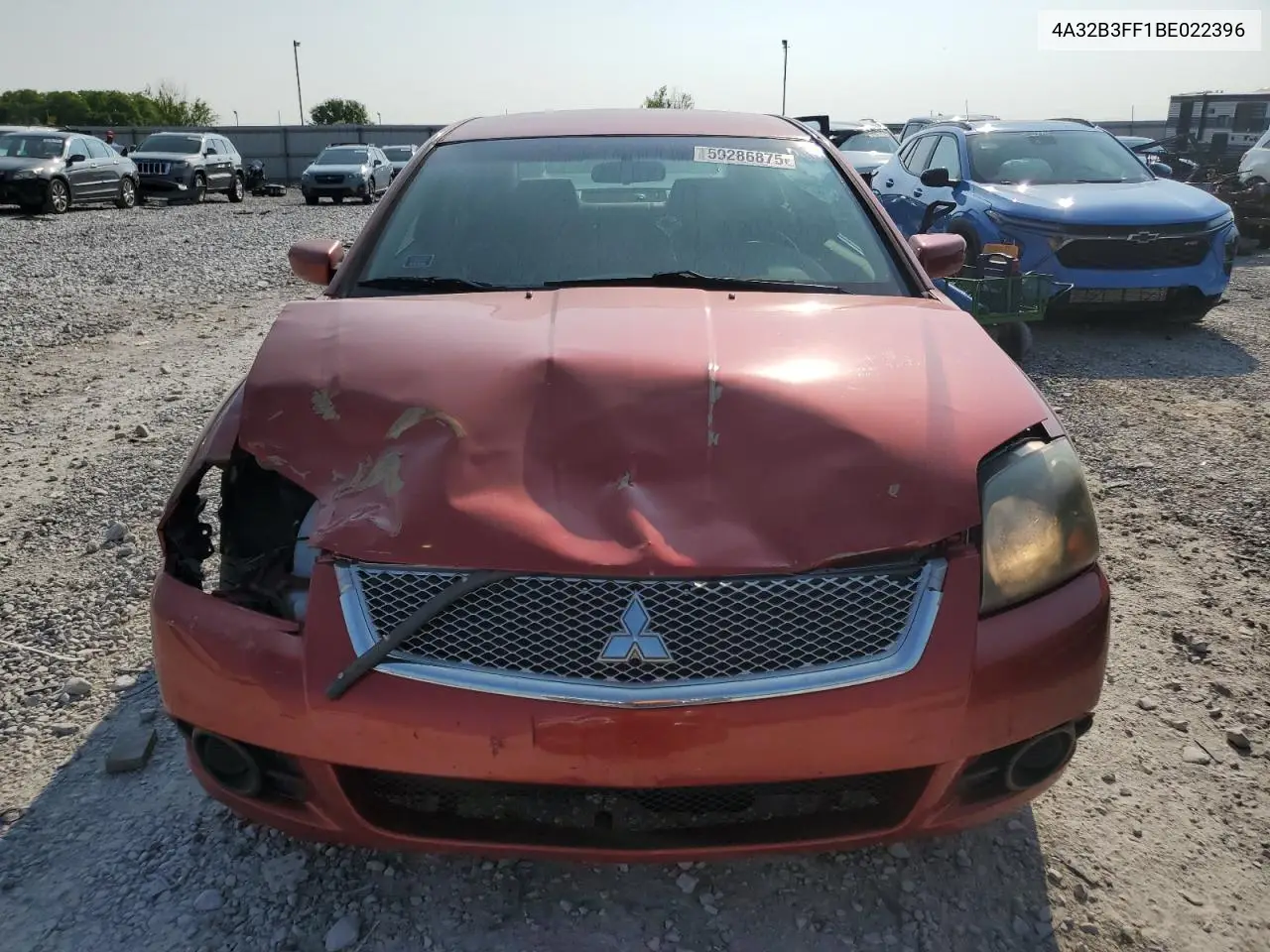 2011 Mitsubishi Galant Es VIN: 4A32B3FF1BE022396 Lot: 59286875