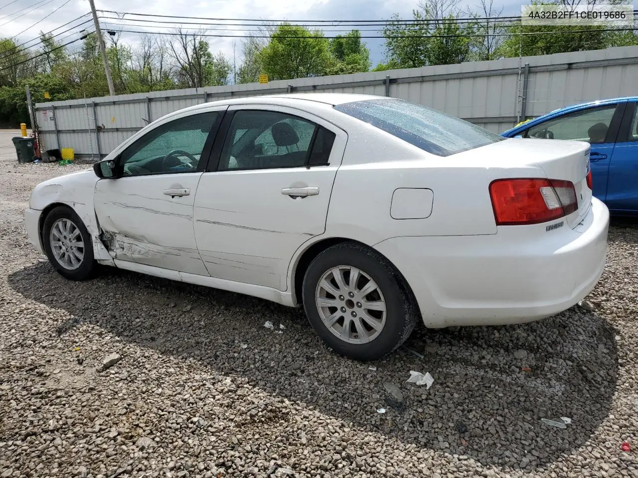 2012 Mitsubishi Galant Fe VIN: 4A32B2FF1CE019686 Lot: 55268385