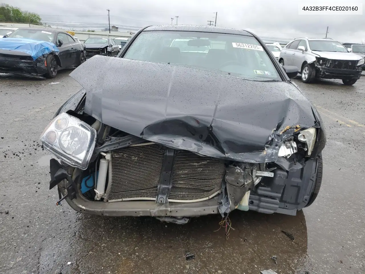 2012 Mitsubishi Galant Es VIN: 4A32B3FF4CE020160 Lot: 56312205