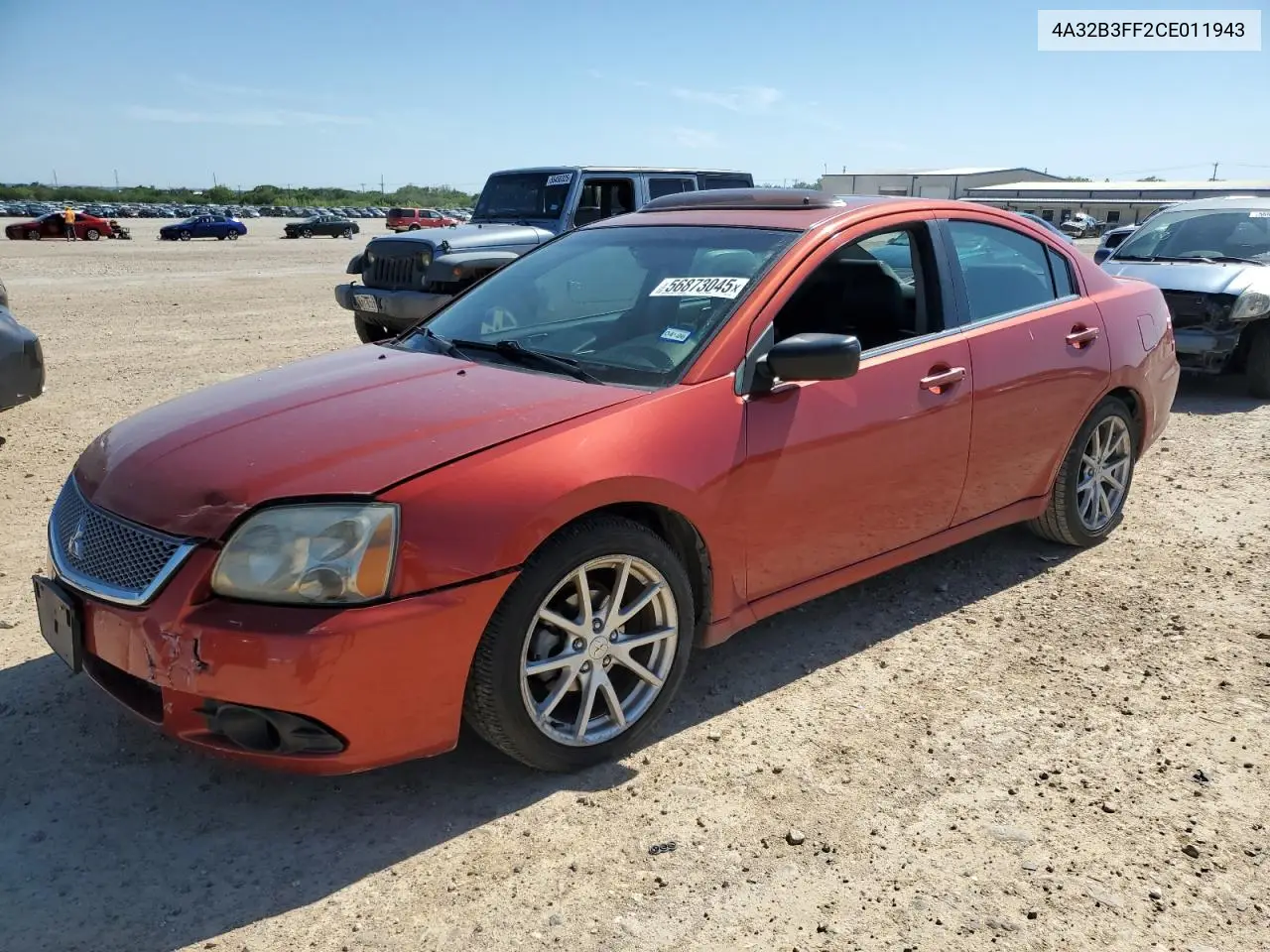 2012 Mitsubishi Galant Es VIN: 4A32B3FF2CE011943 Lot: 56873045