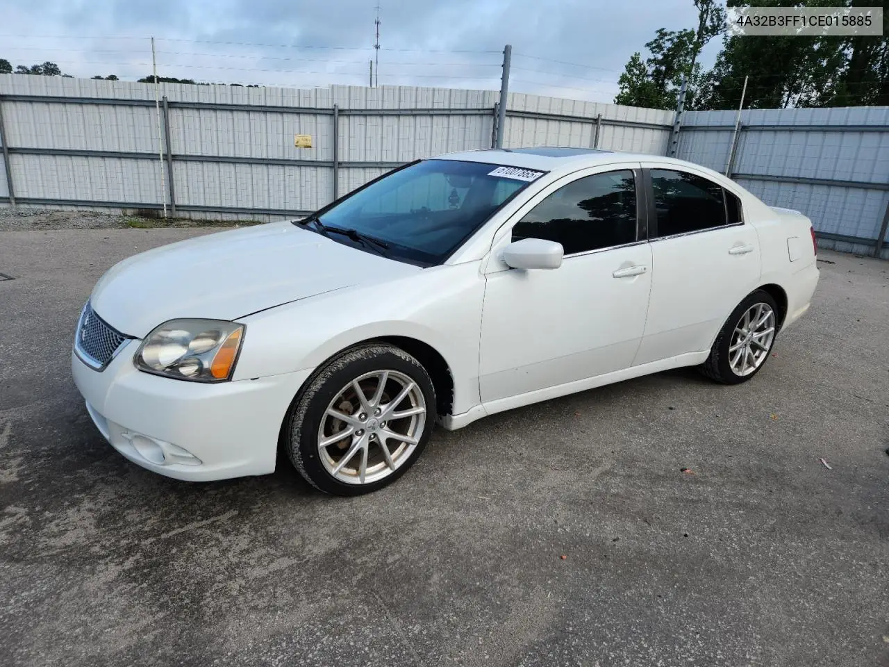 2012 Mitsubishi Galant Es VIN: 4A32B3FF1CE015885 Lot: 61007865