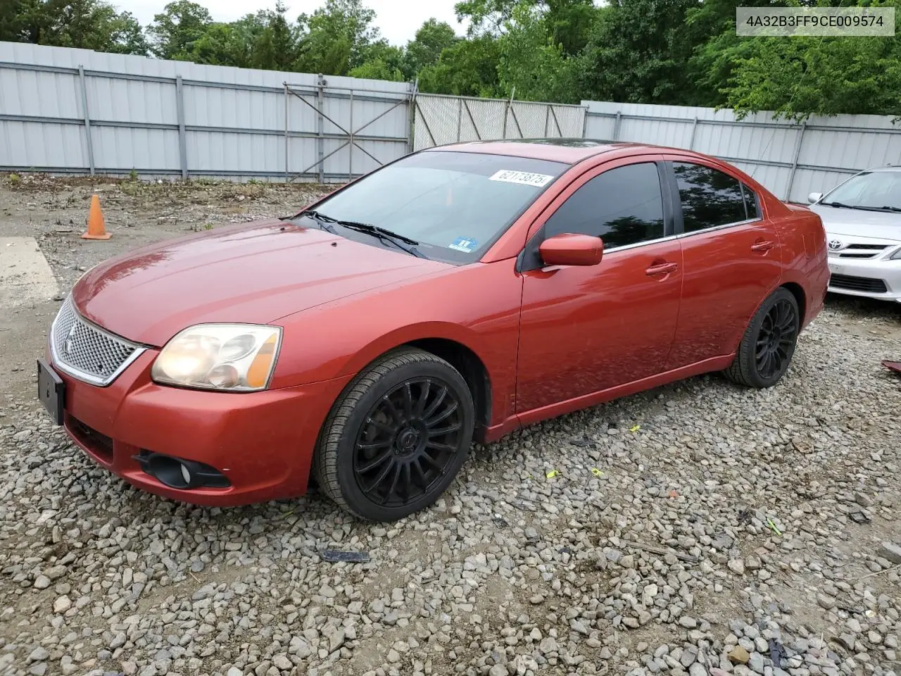 2012 Mitsubishi Galant Es VIN: 4A32B3FF9CE009574 Lot: 62173875