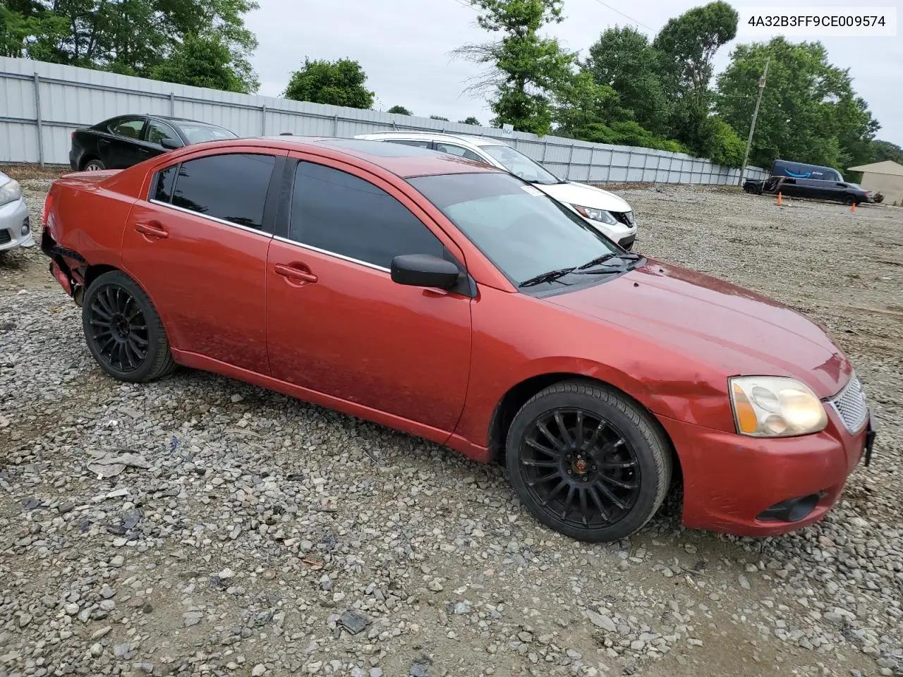 2012 Mitsubishi Galant Es VIN: 4A32B3FF9CE009574 Lot: 62173875