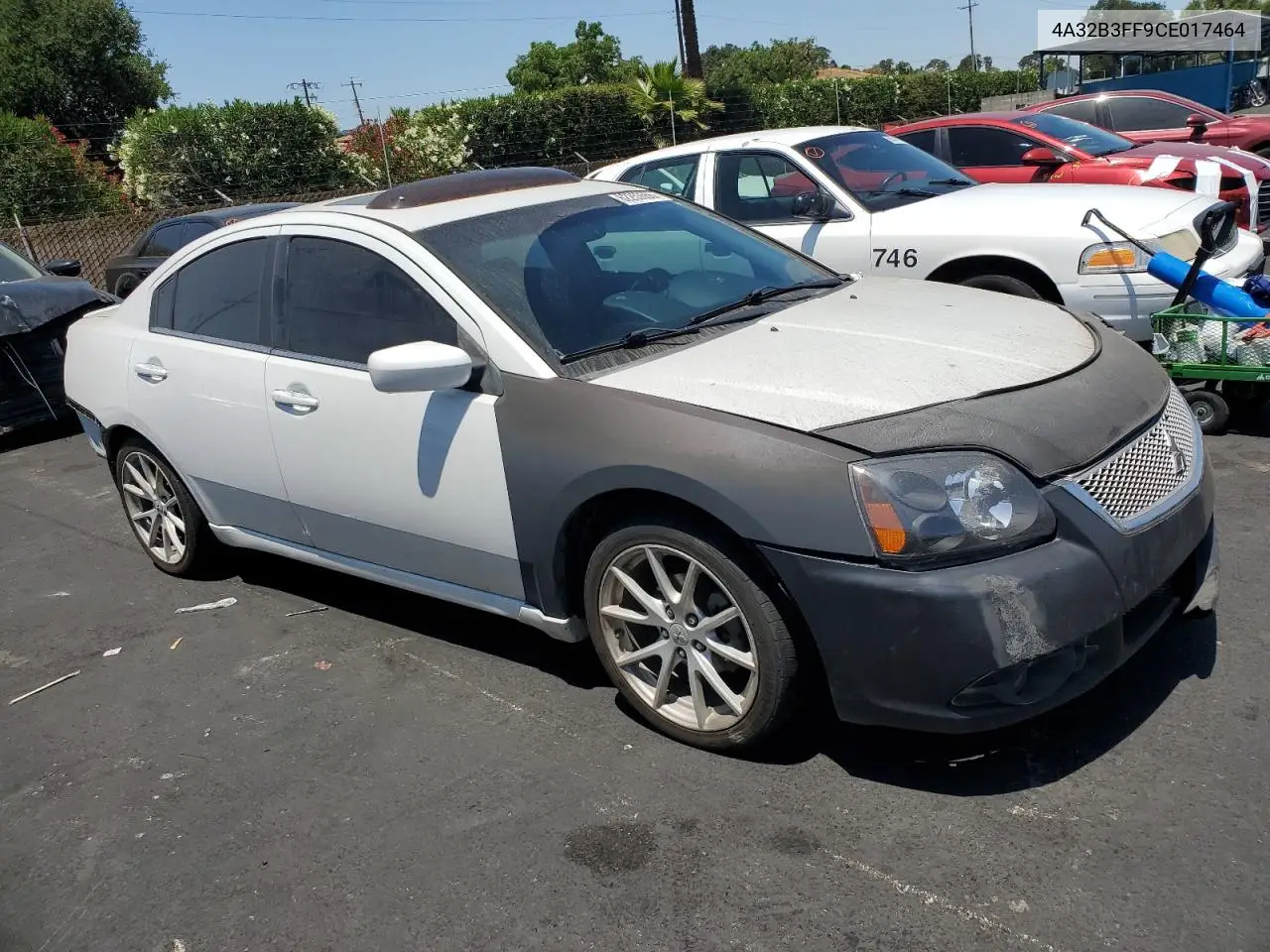 2012 Mitsubishi Galant Es VIN: 4A32B3FF9CE017464 Lot: 62253555