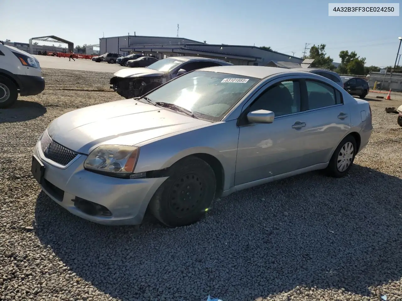 2012 Mitsubishi Galant Es VIN: 4A32B3FF3CE024250 Lot: 63101885