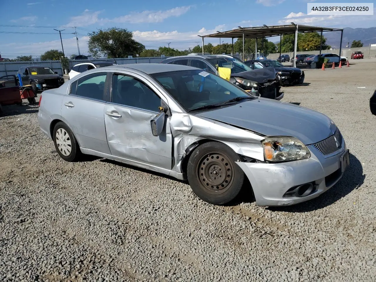 2012 Mitsubishi Galant Es VIN: 4A32B3FF3CE024250 Lot: 63101885