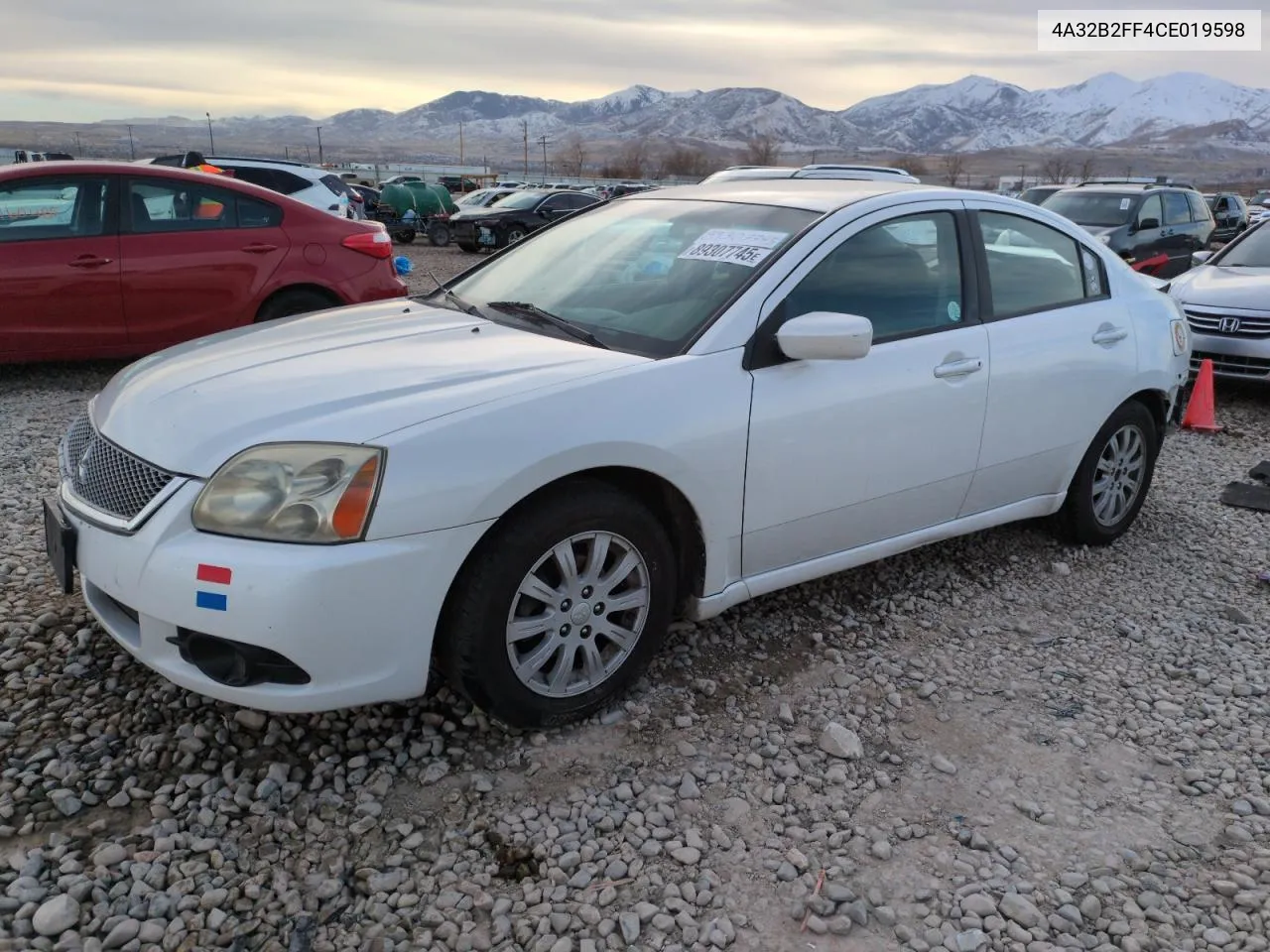 2012 Mitsubishi Galant Fe VIN: 4A32B2FF4CE019598 Lot: 89307745