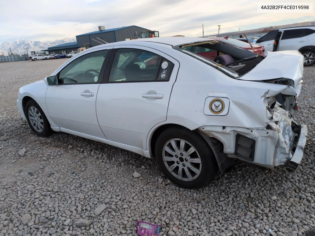 2012 Mitsubishi Galant Fe VIN: 4A32B2FF4CE019598 Lot: 89307745