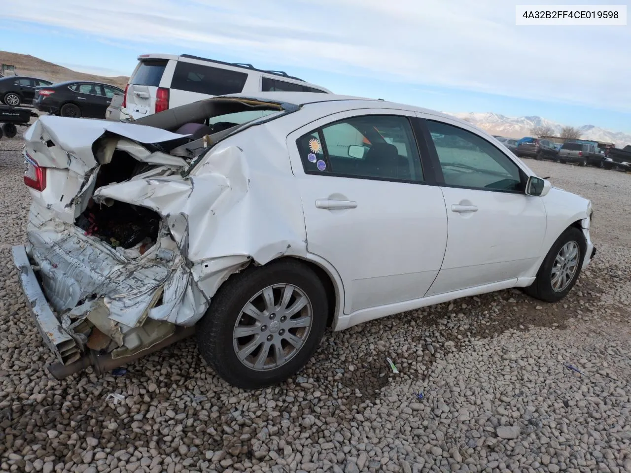 2012 Mitsubishi Galant Fe VIN: 4A32B2FF4CE019598 Lot: 89307745