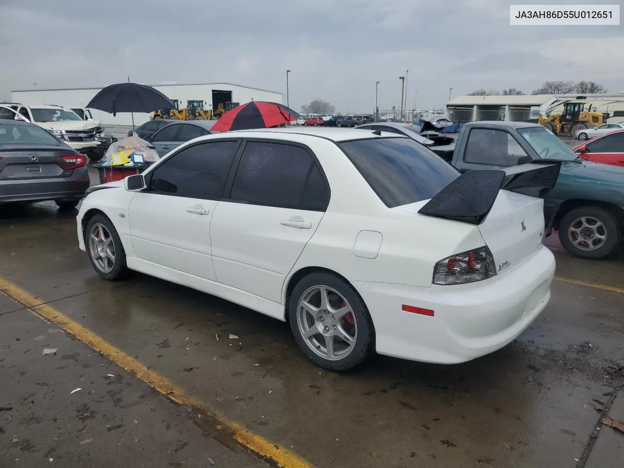 2005 Mitsubishi Lancer Evolution VIN: JA3AH86D55U012651 Lot: 87330644