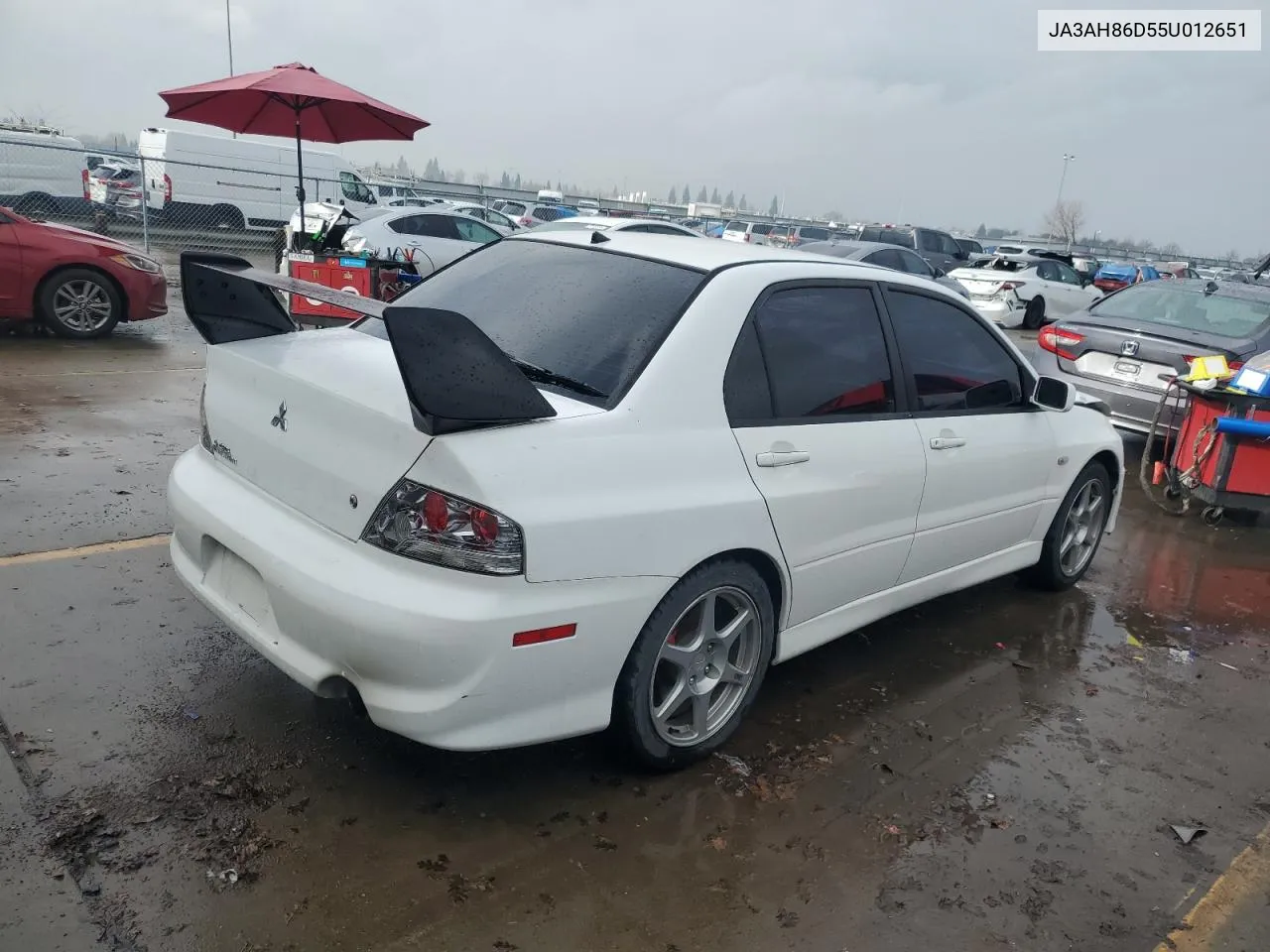 2005 Mitsubishi Lancer Evolution VIN: JA3AH86D55U012651 Lot: 87330644