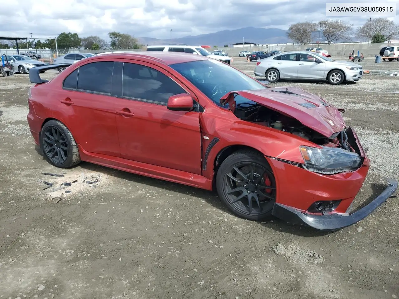 2008 Mitsubishi Lancer Evolution Mr VIN: JA3AW56V38U050915 Lot: 47126065