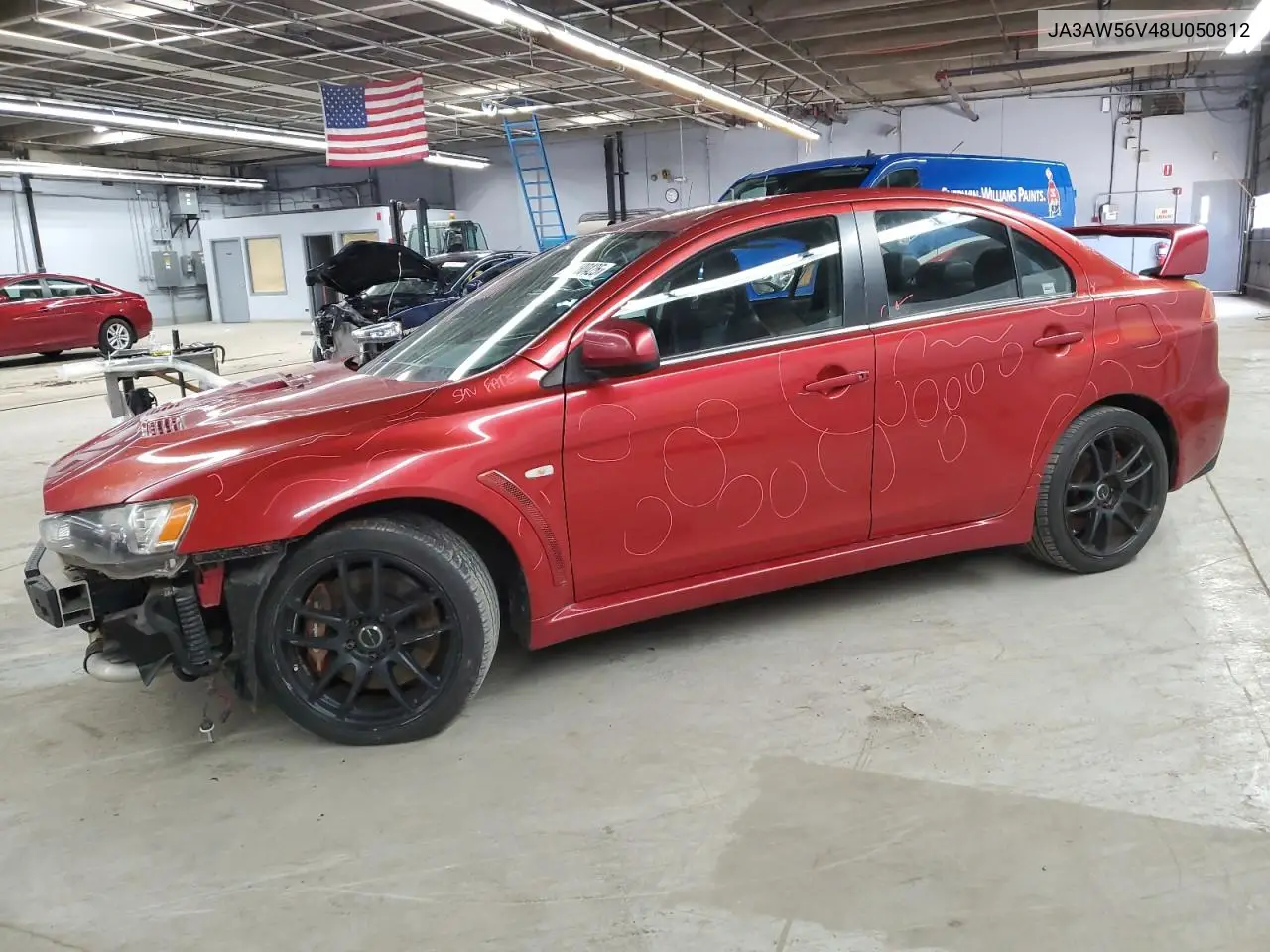 2008 Mitsubishi Lancer Evolution Mr VIN: JA3AW56V48U050812 Lot: 51180425