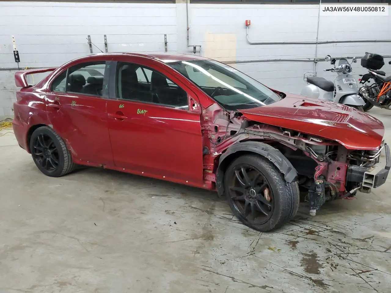 2008 Mitsubishi Lancer Evolution Mr VIN: JA3AW56V48U050812 Lot: 51180425