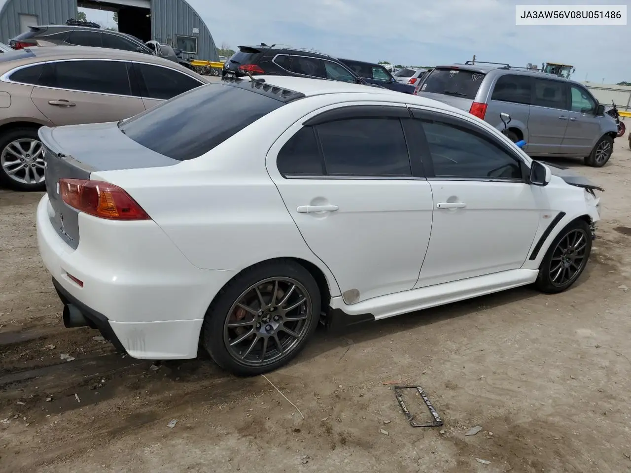 2008 Mitsubishi Lancer Evolution Mr VIN: JA3AW56V08U051486 Lot: 55641325